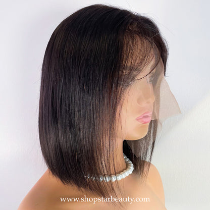 CITY GIRL 100% Human Hair 13x4 Frontal Wig - Bob Straight (10"-12")