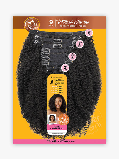 SENSATIONNEL 9CS Textured Clip-In CURL CRUSHER 10″