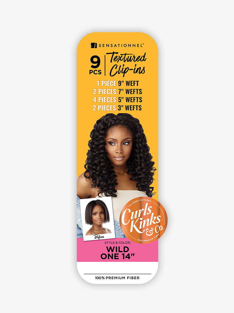 SENSATIONNEL 9CS Textured Clip-In WILD ONE 14″