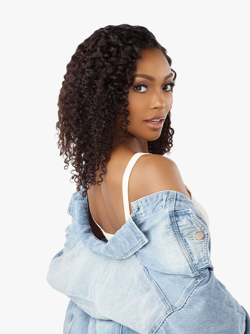 SENSATIONNEL 100% Human Hair Human Hair Clip-ins Curls Kinks & Co 3B Clique (14"-20")