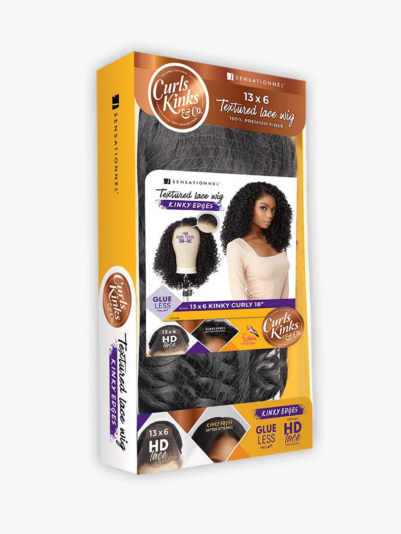 SENSATIONNEL Synthetic Curls Kinks N Co Glueless Kinky Edges - 13x6 Kinky Curly 18"