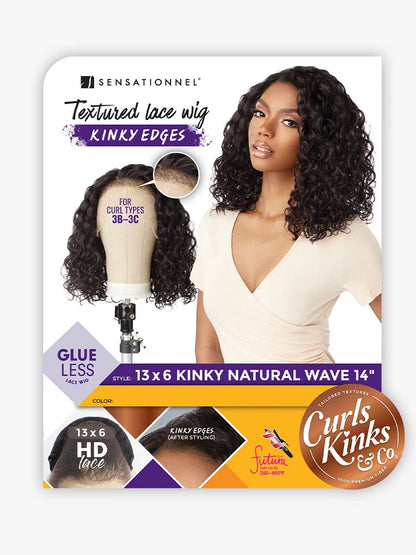 SENSATIONNEL Synthetic Curls Kinks N Co Glueless Kinky Edges - 13X6 Kinky Natural Wave 14"