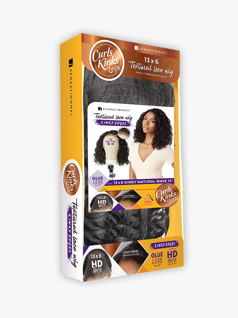 SENSATIONNEL Synthetic Curls Kinks N Co Glueless Kinky Edges - 13X6 Kinky Natural Wave 14"
