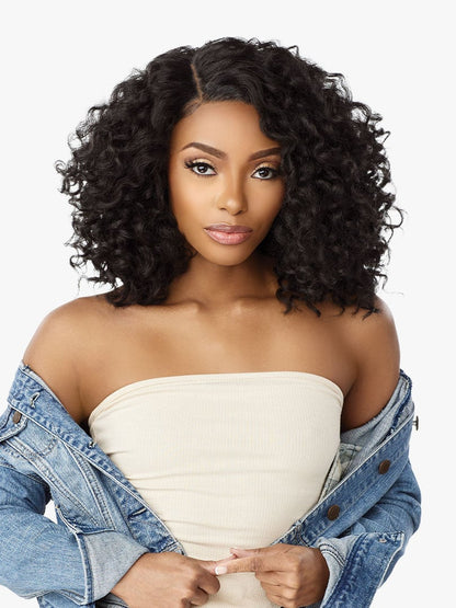 SENSATIONNEL Synthetic Curls Kinks N Co Glueless Kinky Edges - Y-PART KINKY RINGLET CURL 14"