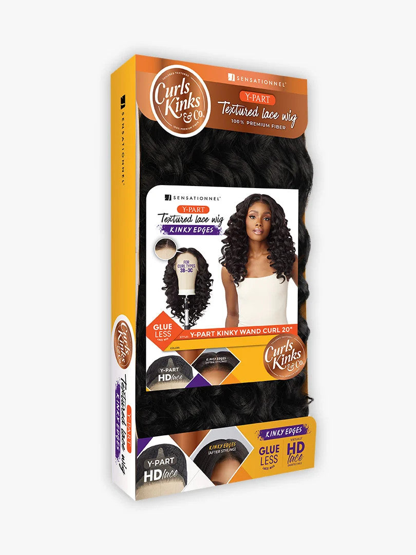 SENSATIONNEL Synthetic Curls Kinks N Co Glueless Kinky Edges - Y-PART KINKY WAND CURL (20"-24")