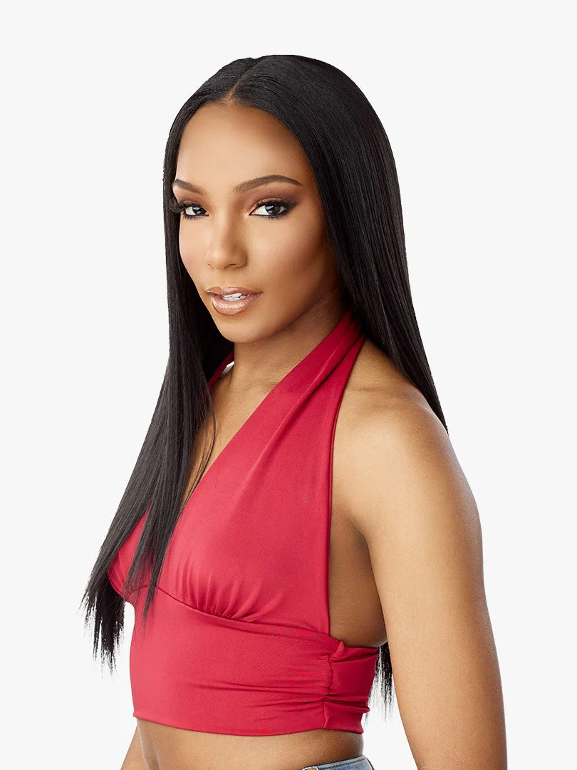 SENSATIONNEL Synthetic Curls Kinks N Co Glueless Lace Wig - V-Part Unit 1