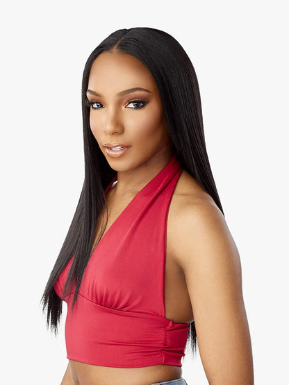 SENSATIONNEL Synthetic Curls Kinks N Co Glueless Lace Wig - V-Part Unit 1