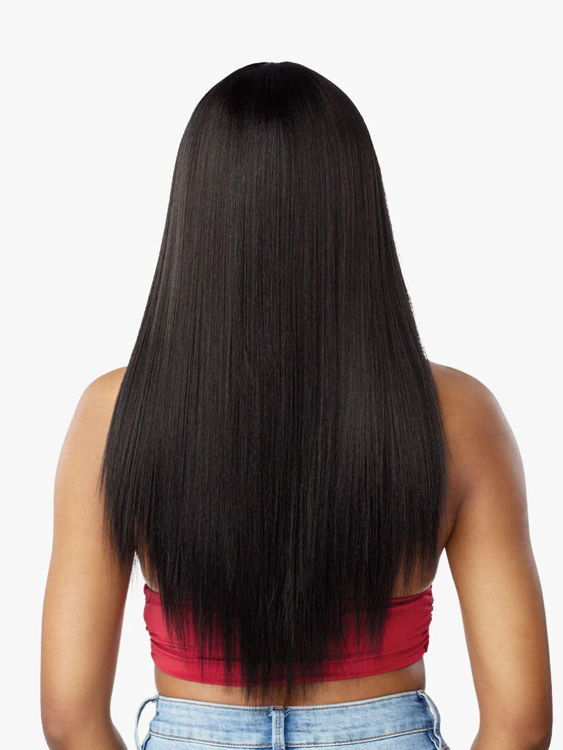 SENSATIONNEL Synthetic Curls Kinks N Co Glueless Lace Wig - V-Part Unit 1