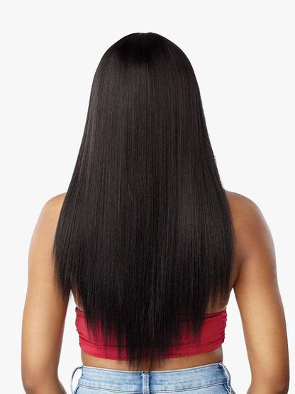 SENSATIONNEL Synthetic Curls Kinks N Co Glueless Lace Wig - V-Part Unit 1