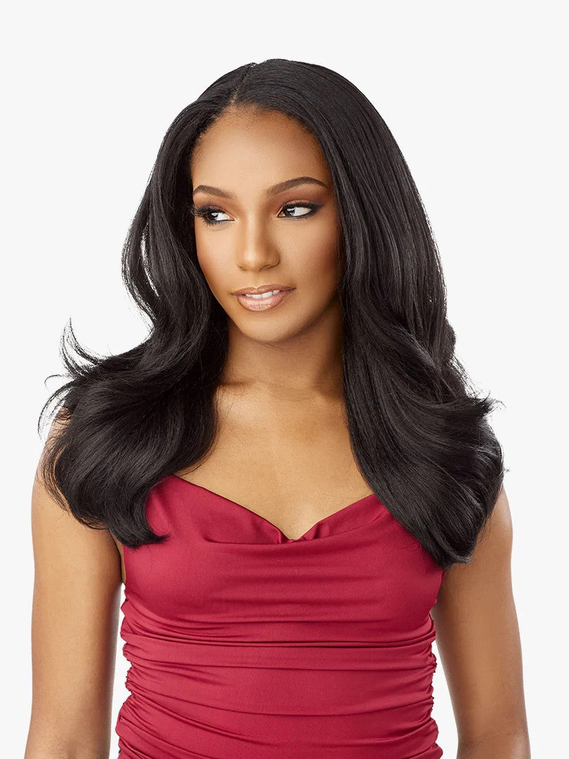 SENSATIONNEL Synthetic Curls Kinks N Co Glueless Lace Wig - V-Part Unit 3