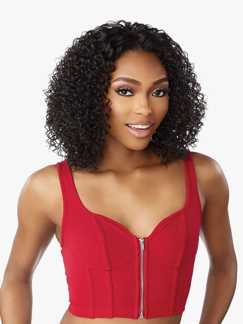 SENSATIONNEL Synthetic Curls Kinks N Co Glueless Lace Wig - V-Part Unit 4
