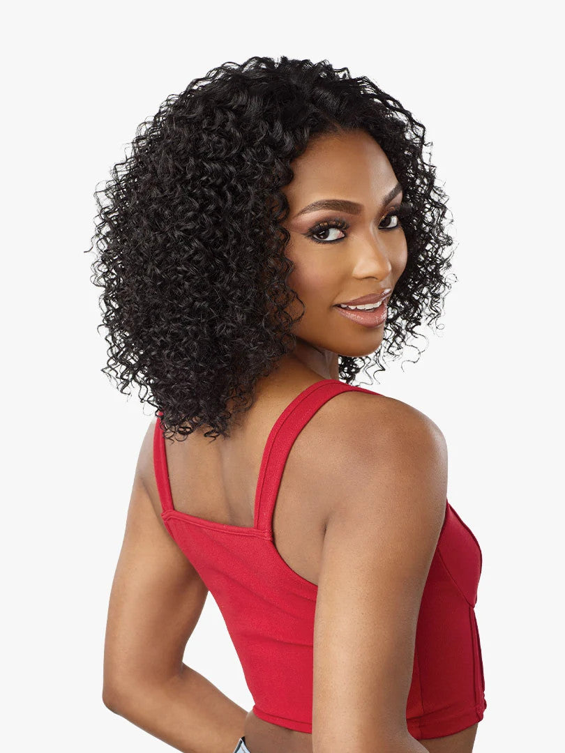 SENSATIONNEL Synthetic Curls Kinks N Co Glueless Lace Wig - V-Part Unit 4