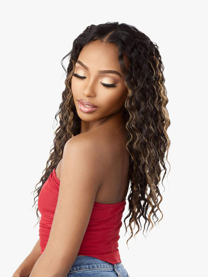 SENSATIONNEL Synthetic Curls Kinks N Co Glueless Lace Wig - V-Part Unit 7