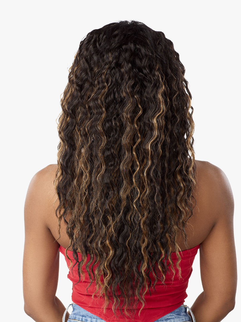 SENSATIONNEL Synthetic Curls Kinks N Co Glueless Lace Wig - V-Part Unit 7