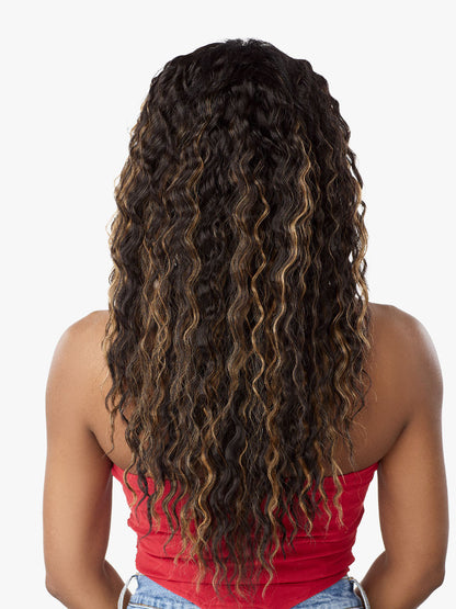 SENSATIONNEL Synthetic Curls Kinks N Co Glueless Lace Wig - V-Part Unit 7