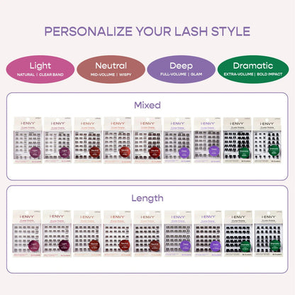 KISS i Envy Dramatic Cluster Palette Refill Pack - Mixed