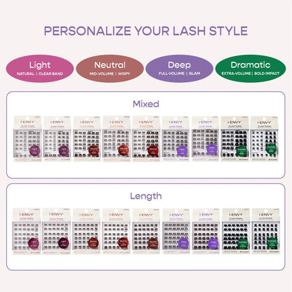 KISS i Envy Dramatic Cluster Palette Refill Pack - Length
