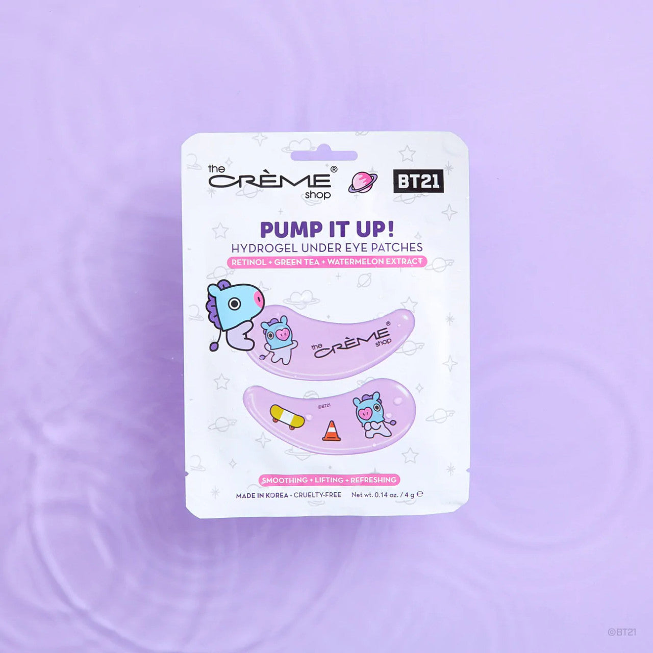 THE CREME SHOP BT21 "Pump it up!" MANG Hydrogel Under Eye Patches