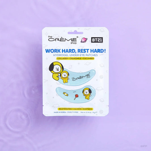 THE CREME SHOP BT21 "Work Hard, Rest Hard!" CHIMMY Hydrogel Under Eye Patches