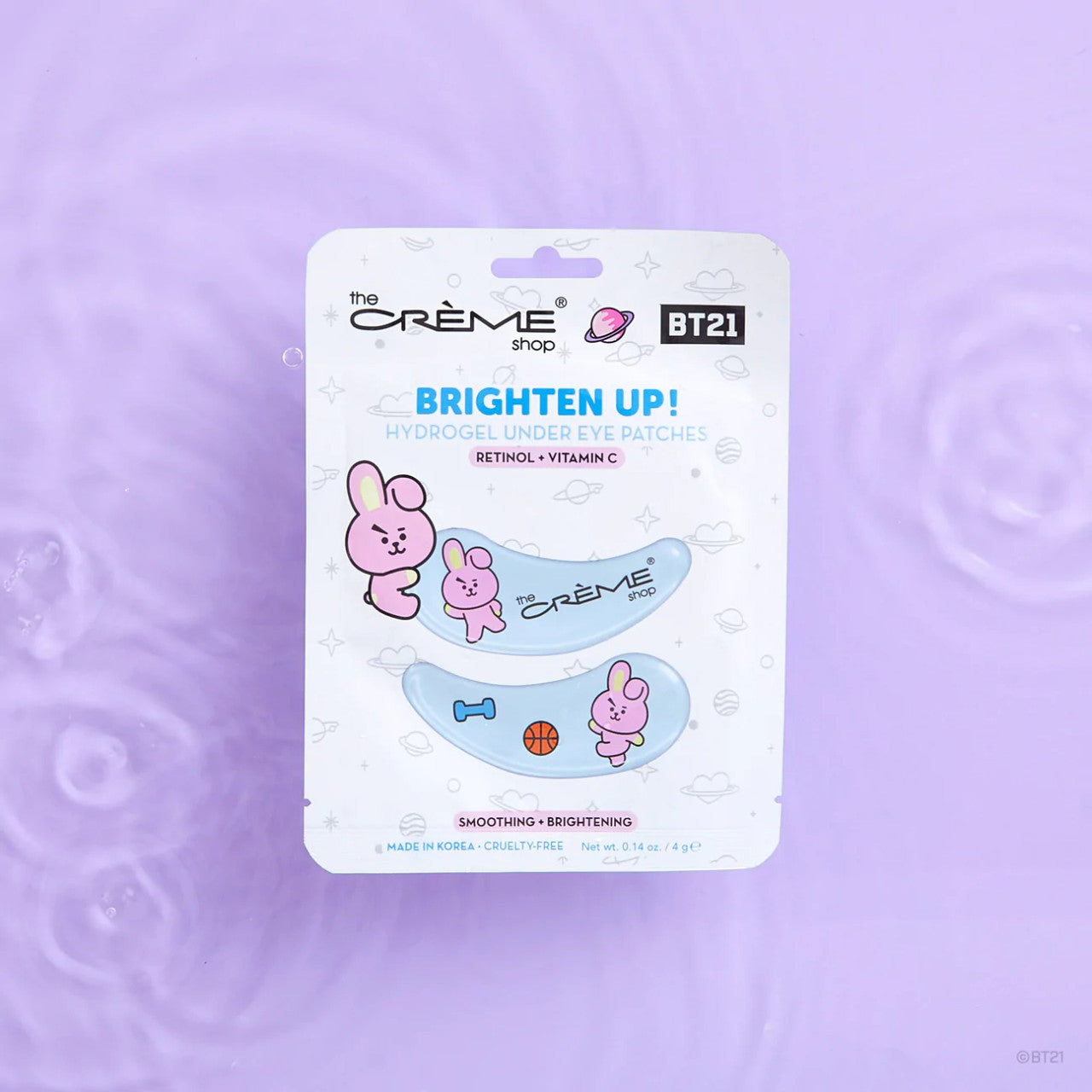 THE CREME SHOP BT21 "Brighten Up" COOKY Hydrogel Under Eye Patches
