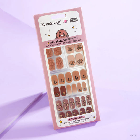 THE CREME SHOP BT21 SHOOKY Cocoa Cutie Gel Nail Strips (Set of 35)
