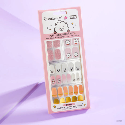 THE CREME SHOP BT21 RJ Blush Gel Nail Strips (Set of 35)