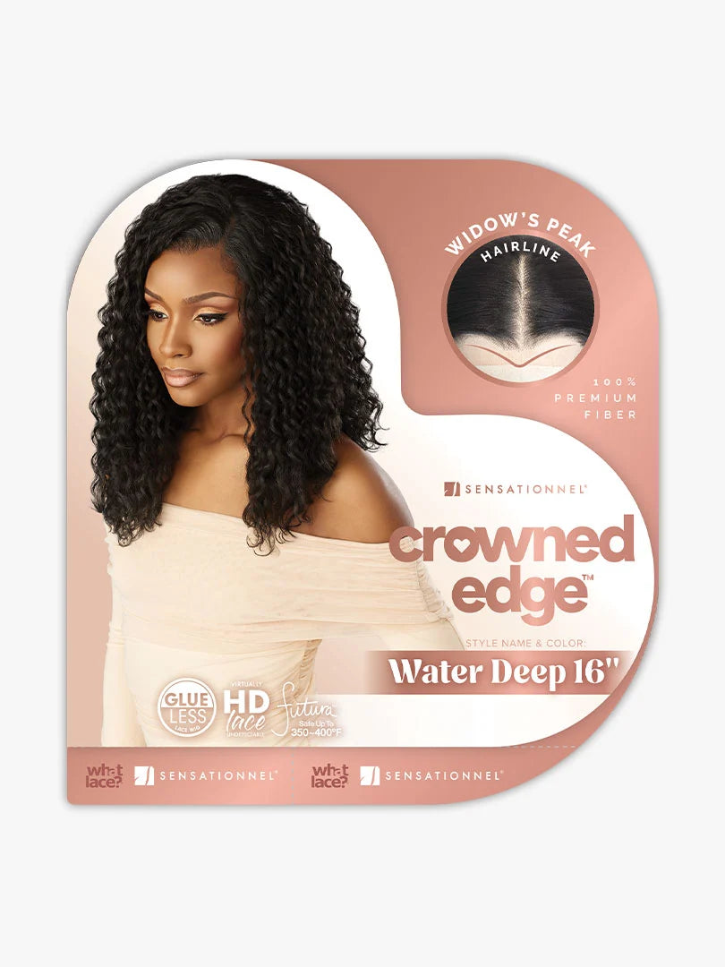 SENSATIONNEL Crowned Edge 13X5 Synthetic HD Lace Wig - WATER DEEP 16″
