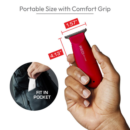 RED Cordless Rechargeable Mini Trimmer