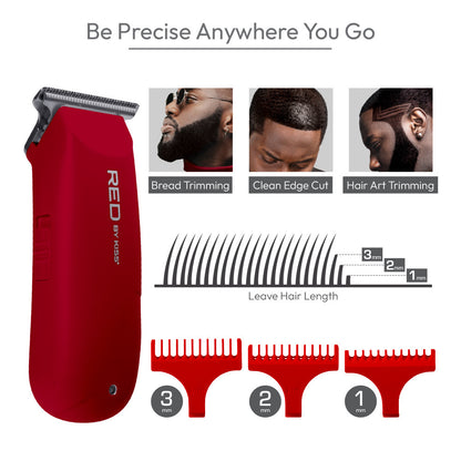 RED Cordless Rechargeable Mini Trimmer
