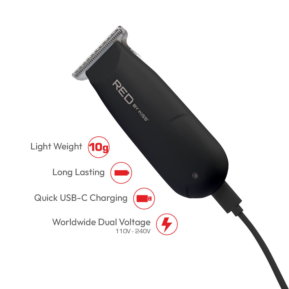 RED Cordless Rechargeable Mini Trimmer