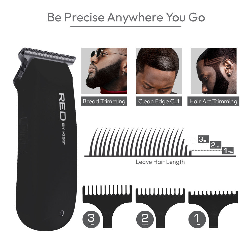 RED Cordless Rechargeable Mini Trimmer