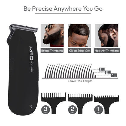 RED Cordless Rechargeable Mini Trimmer