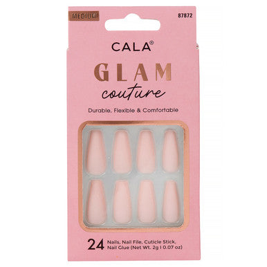 CALA Glam Couture Medium Coffin Nail (Pink Matte)
