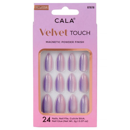 CALA Velvet Touch Medium Coffin Nail (Stiletto Purple Cateye)