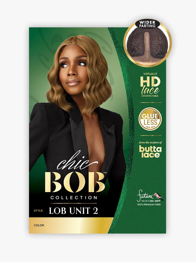 SENSATIONNEL Butta Lace Synthetic HD Lace Front Wig - CHIC BOB LOB UNIT 2
