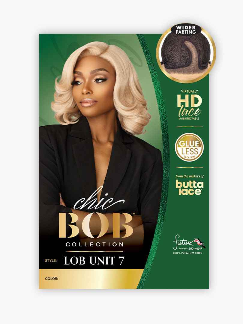 SENSATIONNEL Butta Lace Synthetic HD Lace Front Wig - CHIC BOB LOB UNIT 7