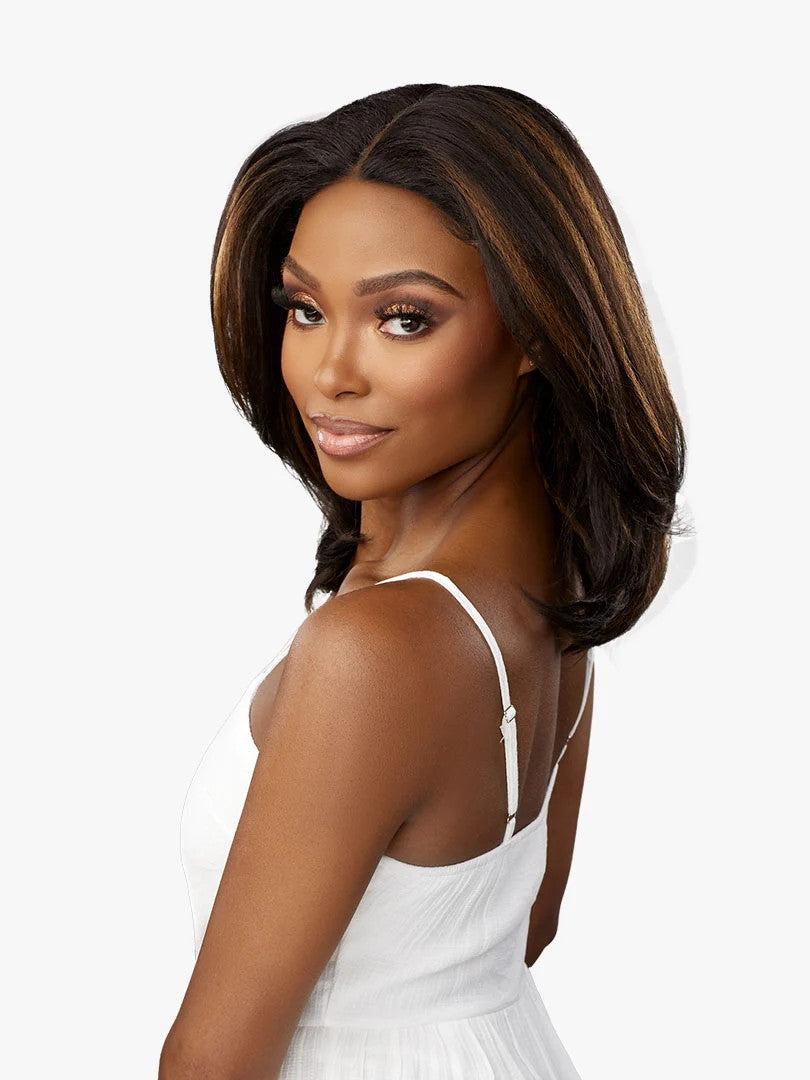 SENSATIONNEL Dashly Lace Salt & Pepper HD Synthetic Lace Front Wig - UNIT 3