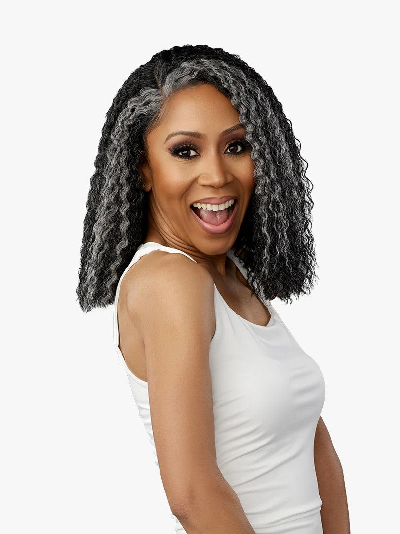 SENSATIONNEL Dashly Lace Salt & Pepper HD Synthetic Lace Front Wig - UNIT 4