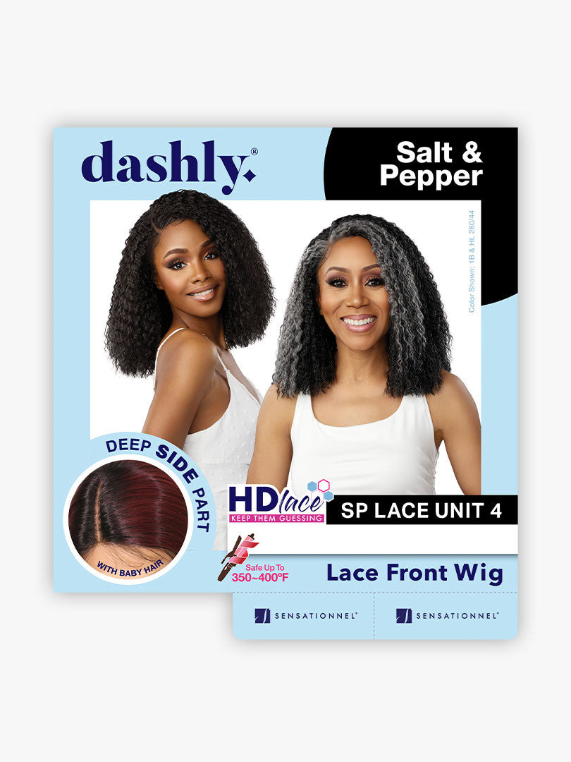 SENSATIONNEL Dashly Lace Salt & Pepper HD Synthetic Lace Front Wig - UNIT 4