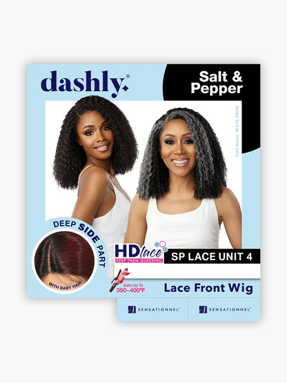 SENSATIONNEL Dashly Lace Salt & Pepper HD Synthetic Lace Front Wig - UNIT 4