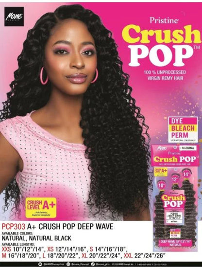 MANE CONCEPT Pristine A+ Crush Pop 100% Unprocessed Hair Multi Pack - Deep Wave