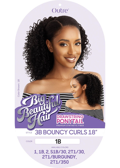 OUTRE Synthetic Big Beautiful Hair Drawstring Ponytail - 3B - BOUNCY CURLS 18”