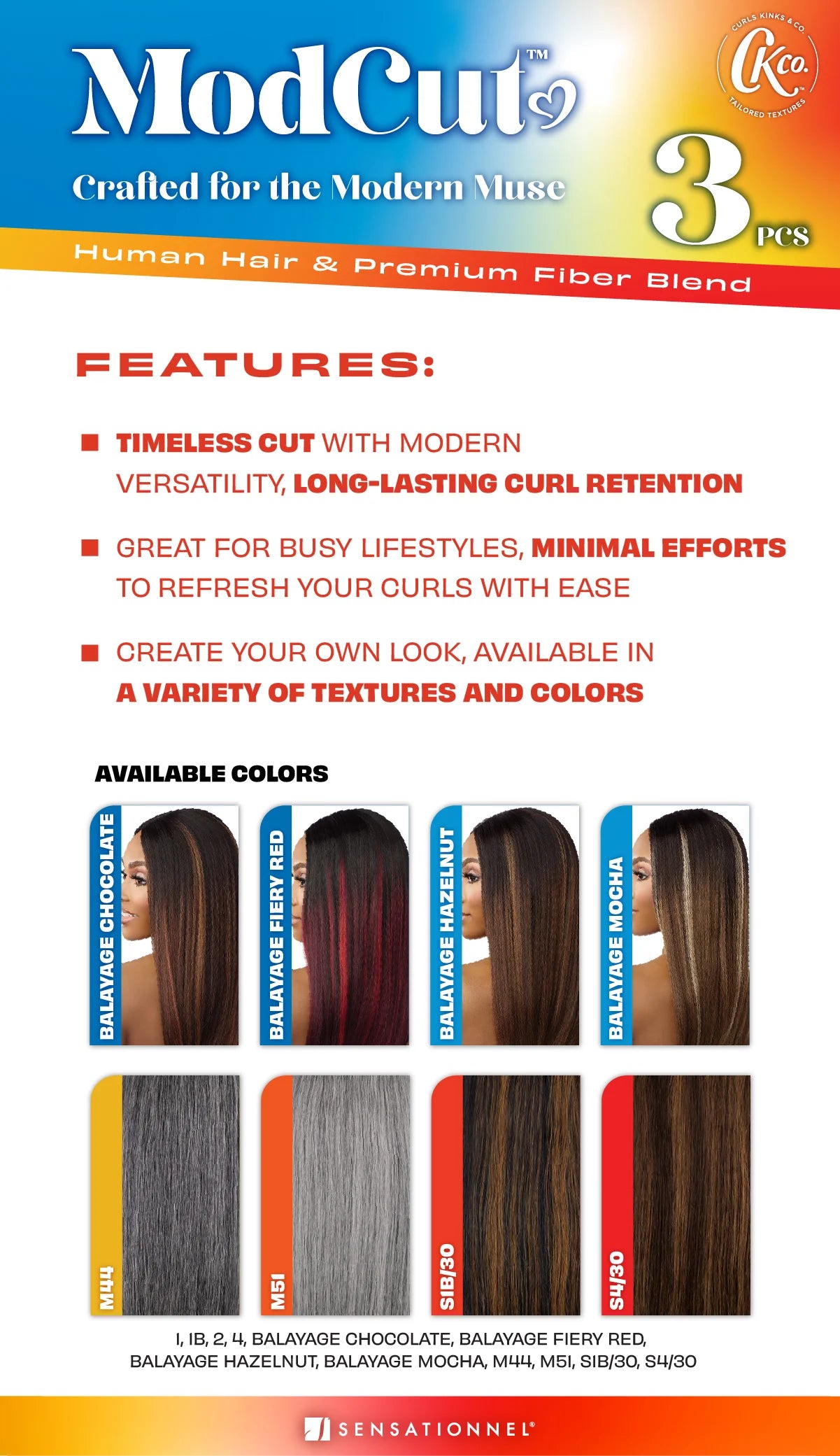 SENSATIONNEL Modcut 3PCS Weave - BOHEMIAN 10S