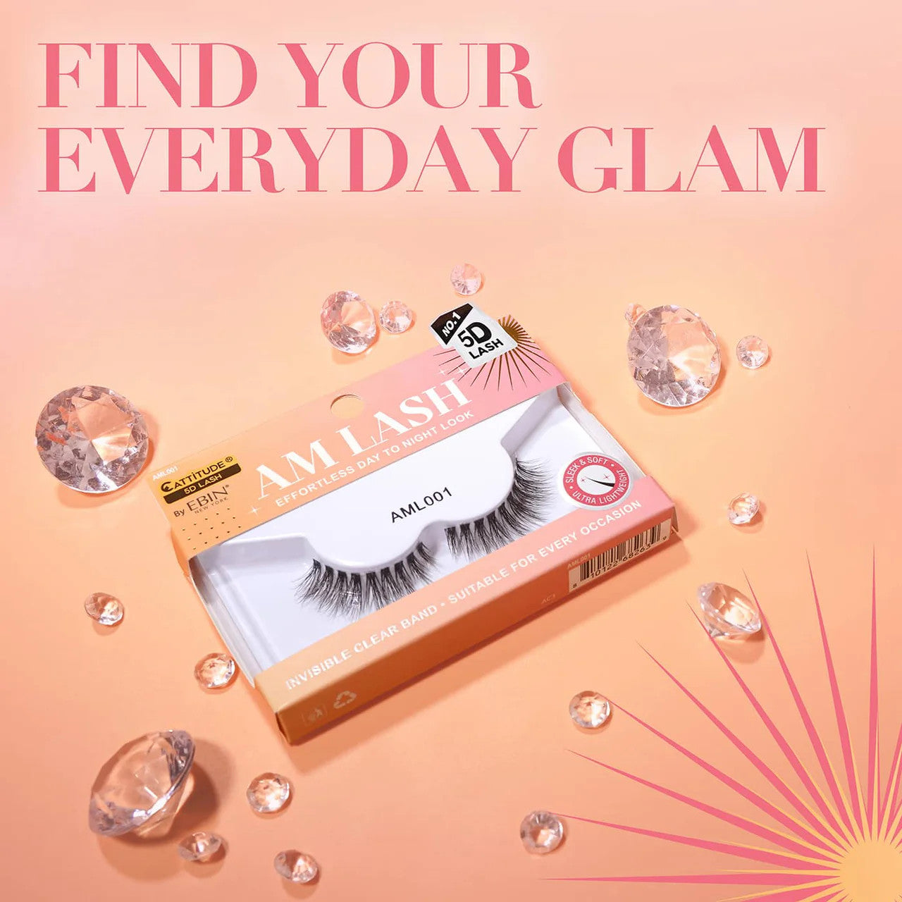Ebin New York Cattitude 5D AM Lashes- Wispy Natural