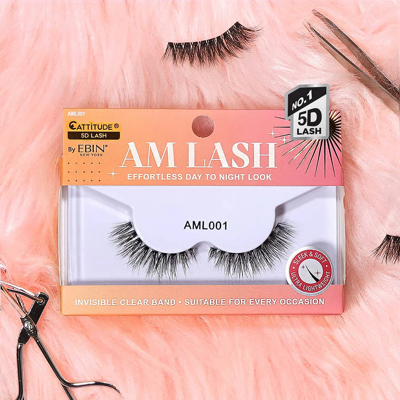Ebin New York Cattitude 5D AM Lashes- Wispy Natural