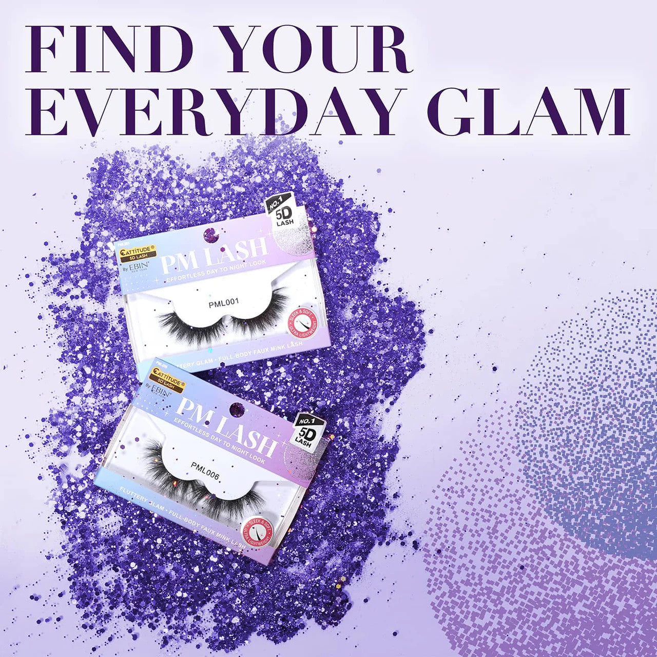 Ebin New York Cattitude 5D PM Lashes- Bold