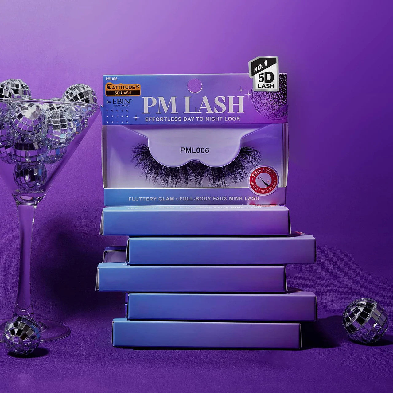 Ebin New York Cattitude 5D PM Lashes- Bold