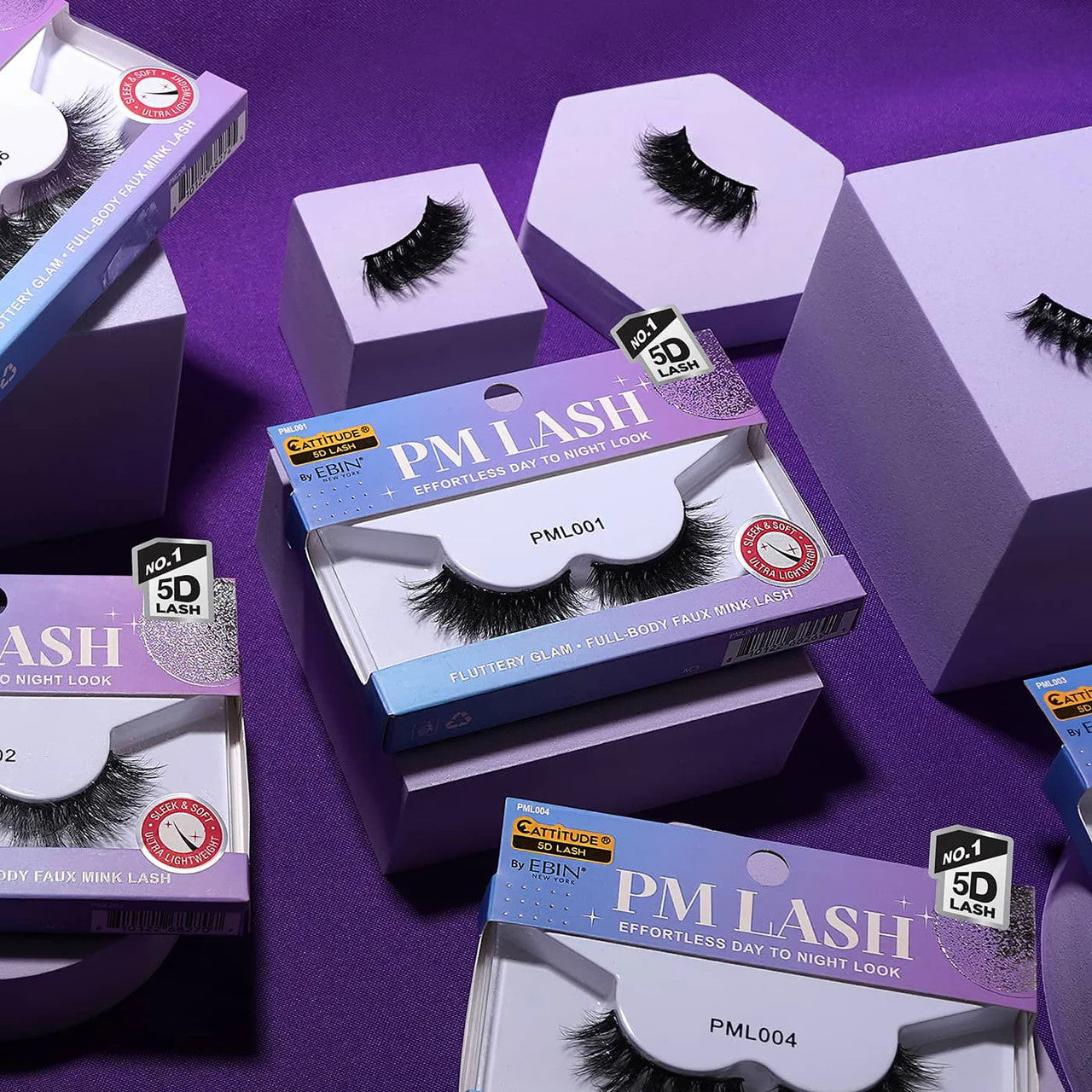 Ebin New York Cattitude 5D PM Lashes- Bold