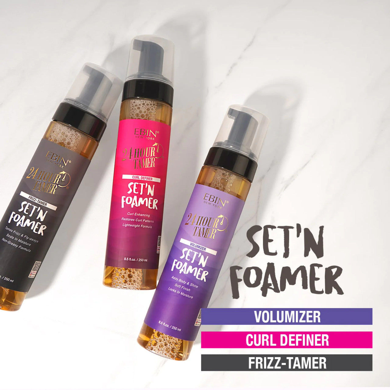 Ebin New York  24 Hour Tamer Set N Foamer Frizz Tamer