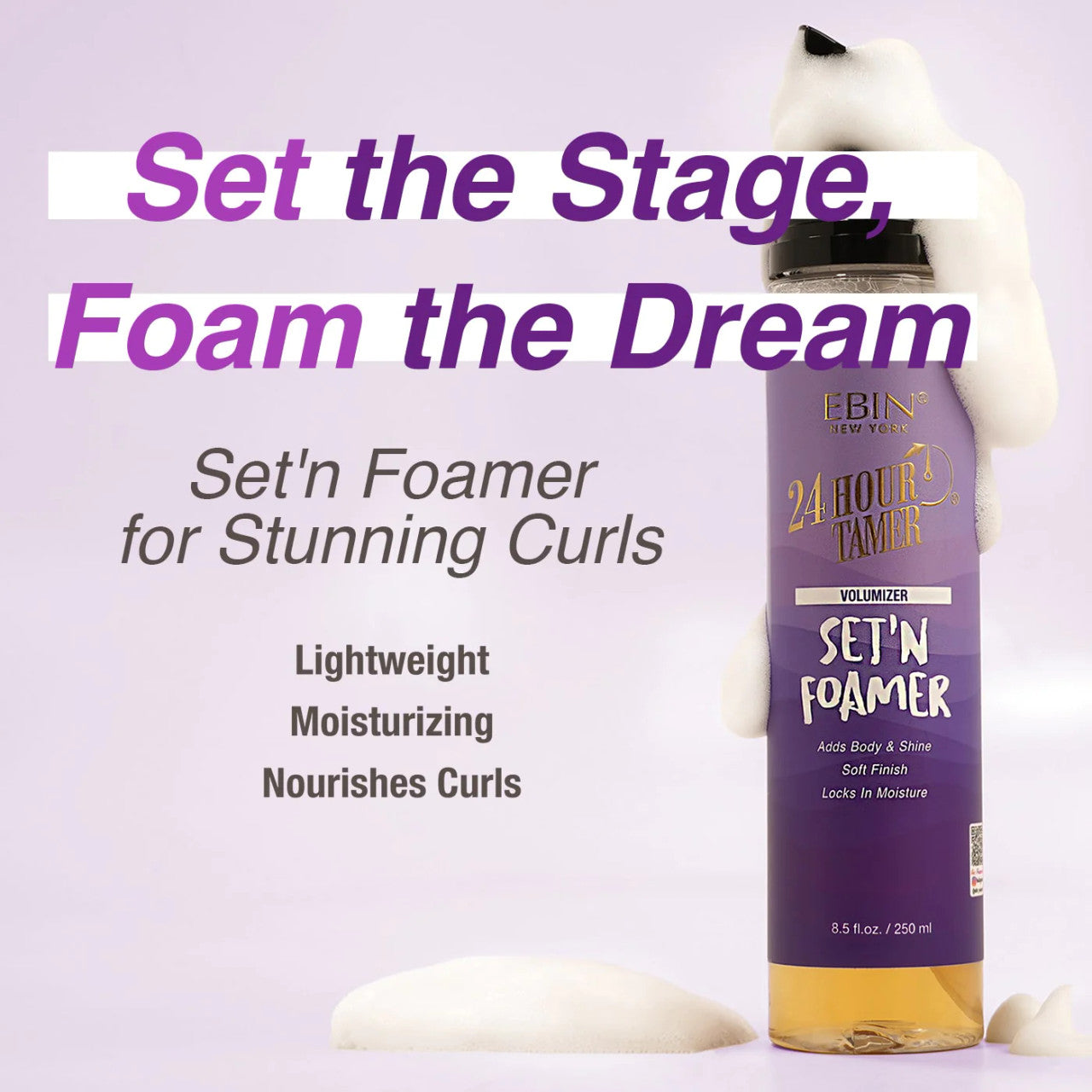 Ebin New York  24 Hour Tamer Set'N Foamer Volumizer